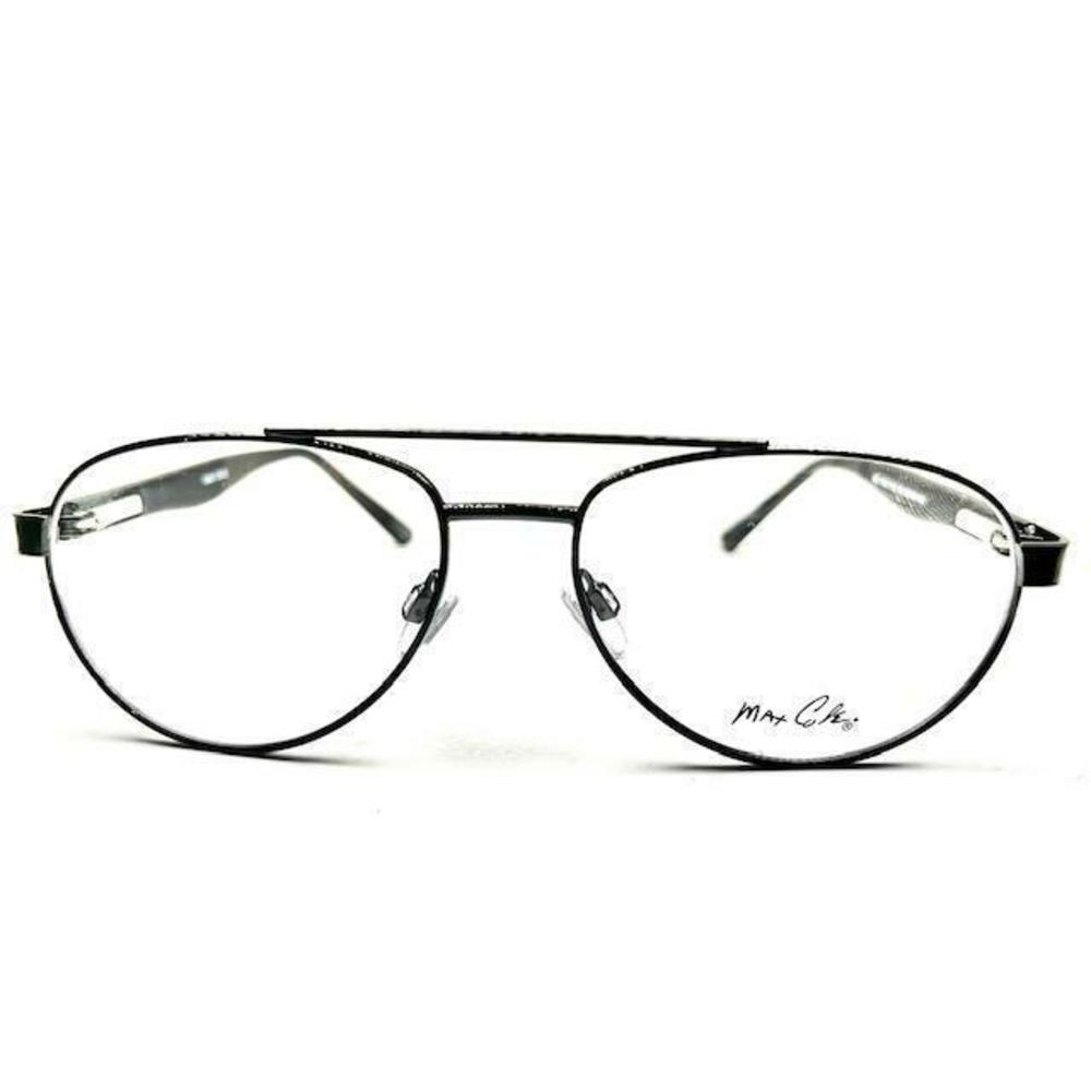 New Max Cole MC-1502 Col.90 Black Aviator Eyeglasses 56/16/140